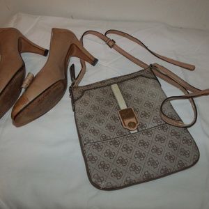 VTG Guess Monogrammed Cross body Purse